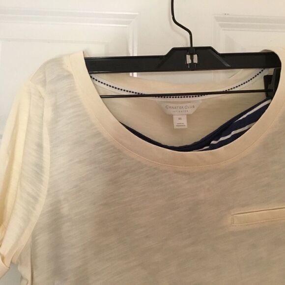 NWT Charter Club Women’s PJ Top SZ XS - Picture 3 of 5